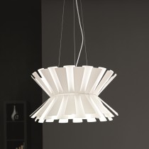 Elettra Suspension Lamp - White 58cm