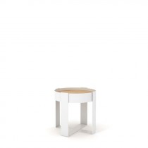 Loupe Side Table White