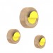 Coat Hanger Agent Solo Set 3 pcs By UNIVERSOPOSITIVO - Natural Oak /  Yellow color